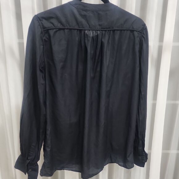 Joie Black Ruffled Blouse - Picture 3 of 4